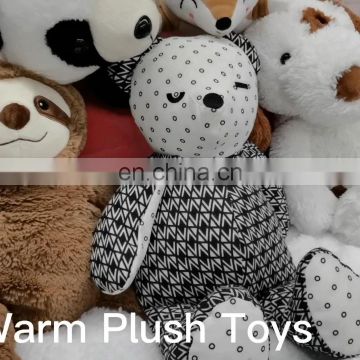 Factory Stuffed Cozy Microwave Dog Toys Custom Animal Heatable Plush Toy For Pet