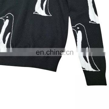 DiZNEW Custom Latest Flat Knitting Sweater Fashion Pattern Crew Neck Fancy Black Men Sweater photo-3