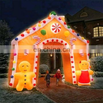 Hot sale Inflatable Christmas and New Year Gingersnap Arch ,Inflatable Santa Claus Snowman Archway for Christmas Party or Events