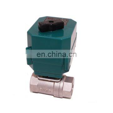 DN25 DN50 DN65 DN 100 floating type stainless steel 2 way threaded electric actuated motorized ball valve