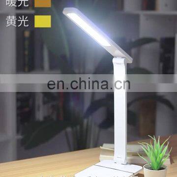 Stepless dimming Office Desk Lamps with USB Charging Port 1800mah Battery Dimmable Eye-Caring Table Lamp with 3 Color Modes