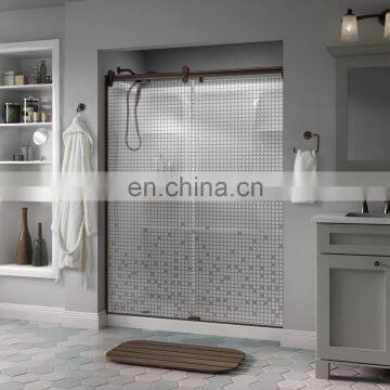 HST treatment safety tempered shower enclosure glass silk screen shower glass panels