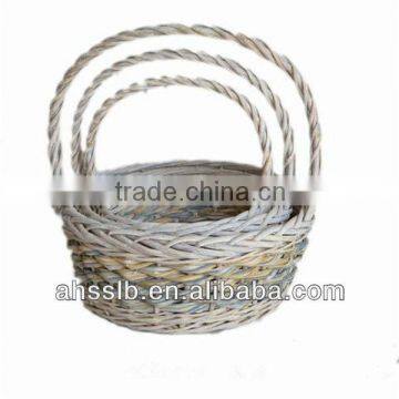 2013 fashional new grey chinese willow floral basket