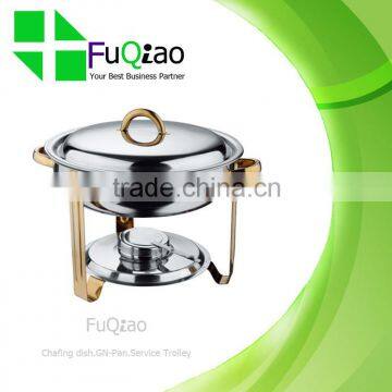 Wholesale Round Economy Stainless Steel Gold Plated Buffet Chafer