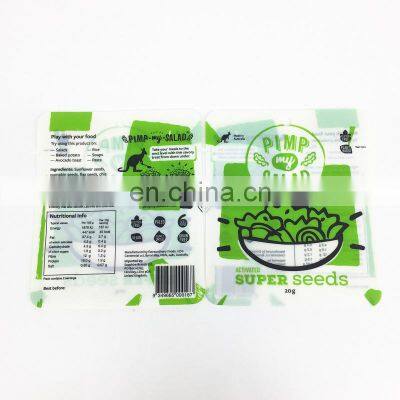 Heat Seal Plastic Flat Bag Custom Color Printed Three Side Sealed Pouch for Food Packaging photo-3