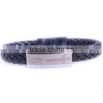 Hot Sale Fashion Zinc Alloy Leather Charm Pendant Bracelet