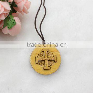 Religious Wooden Jerusalem Cross Pendant