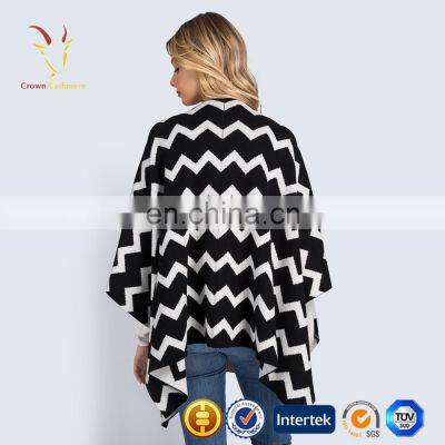 Hot Sale Womens Open Front Cashmere Poncho Winter Ponchos and Capes photo-2