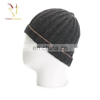 Knitted Cashmere Wool Beanie Hats And Caps For Men photo-2