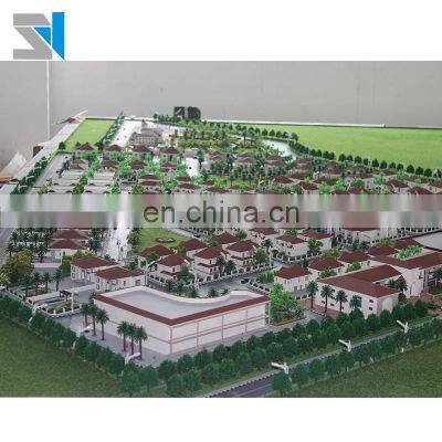 Construction villa model with light , architectural model photography