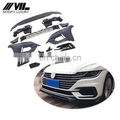 ABS Car Front Bumper of Body Kits for Volkswagen VW Arteon Glossy Black 2019-2020