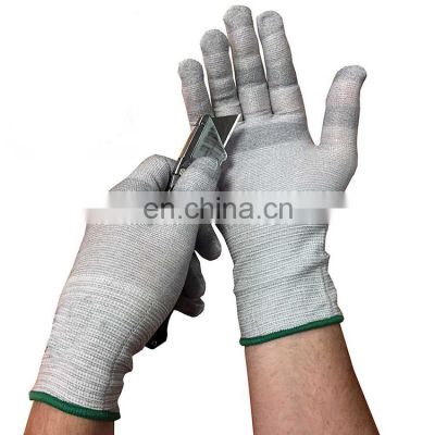 Ultra Light ANSI Cut Level 2 ESD Cut Resistant Work Gloves 18Gauge seamless Anti Cut ESD Knitted Gloves