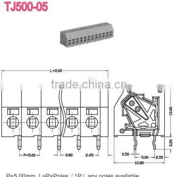 Pitch 5.00mm PCB Spring Terminal Block Connection With Screwless photo-2