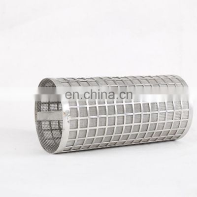 stainless steel perforated square hole temporary filter