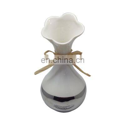 white compote decorative porcelain ceramic flower vase