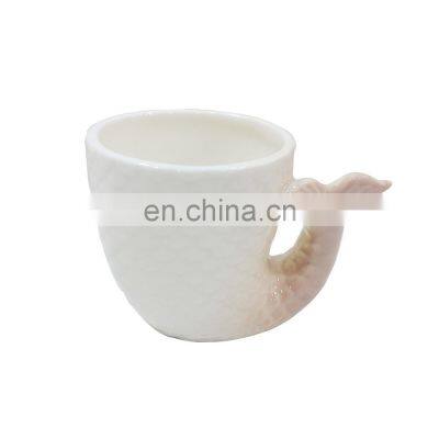 fish shaped mermaid tail ceramic coffee mug