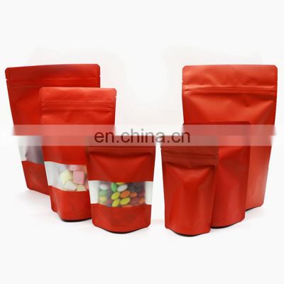 Customized design and logo stand up food snack pouch self sealing aluminum foiled nuts packaging bags