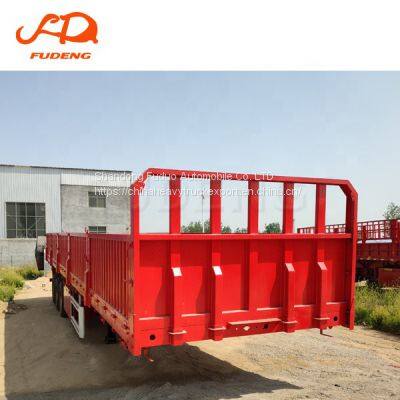 Mechanical Suspension 3 Axle 40ton 60ton 2.00 or 3.5 Inch Bolt-in King Pin Sidewall Trailer for Sale photo-3