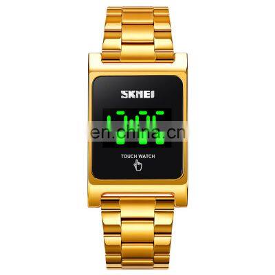 Luxury Skmei Brand Wrist Watch Fashion Stainless Steel Digital Touch Screen LED Watch for Men