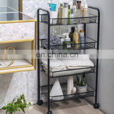 Hot Sales 4 Layers Kitchen Shelves Storage Kitchen Organizer Storage Trolley 2021 Kitchen Storage photo-5