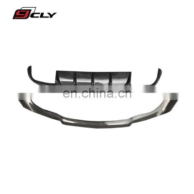 CLY Front Lip For Benz W212 E Class Facelift Bra-bus Front car bumper Lip Carbon Fiber Anterior lip Spoiler