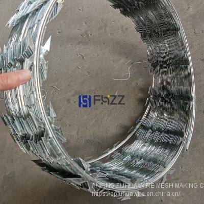 High Security Galvanized Razor Wire Cbt-60 45cm Diameter Galvanized Concertina Barb photo-2