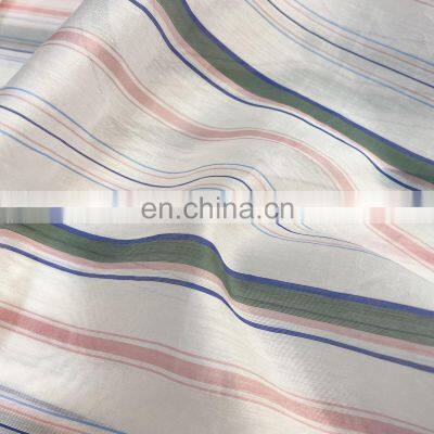 Bci Cotton Yarn Spandex Nylon Pinstripe Nylon Fabric for Dress Woman Material photo-3