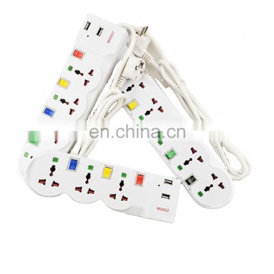 New Trend Universal USB  Extension Wall Socket Way Outlet US Plug Surge Protector Power Strip