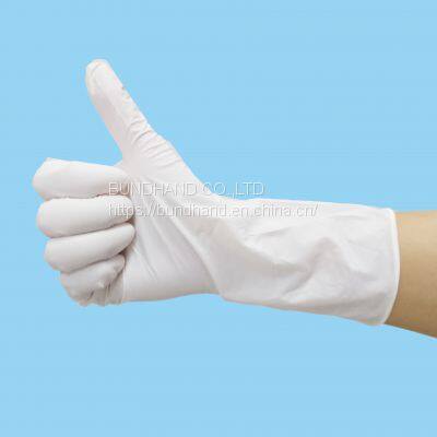 Long Cuff Whie Nitrile Disposable Gloves For Medical Industry Factory photo-2