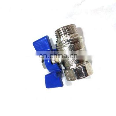 Hot Sell 1/2 - 1 Inch Butterfly Nickel Plating Brass Ball Valve Butterfly Handle Brass Valve