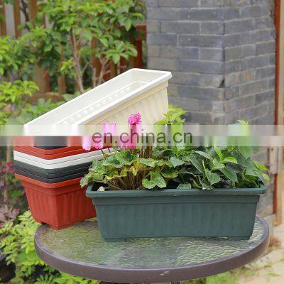 Garden Vegetable Manufacturer Plastic Planters Outdoor Bulk Cheap Pot Small Planter Colorful Rectangular Plastic Plant Pots