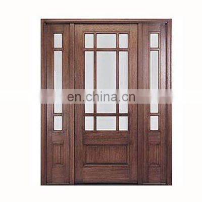 Modern house main wooden wholesale price villa entri fiberglass front design hardwood exterior solid front entry door