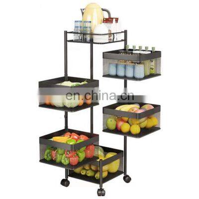 Home Accessories Kitchen Organizer With Wheels 3/4/5 Tier Bathroom Kitchen Storage Rack Trolley Rack photo-4