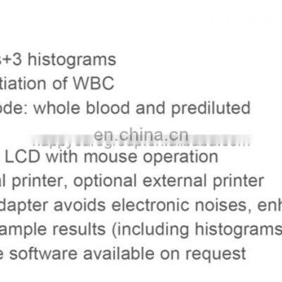 RT-7200 Hematology Analyzer 3 Part Hematology Analyzer for Clinic Hospitals / Laboratory / Lab Medical Instruments