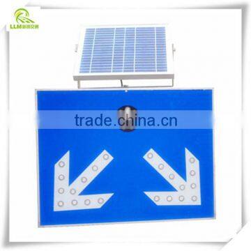 Driveway safety aluminum square type solar LED flashing road sign