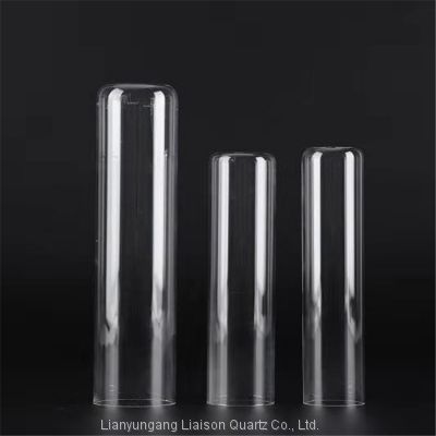 one end closed quartz glass tube quartz glass sleeve for uv lamp