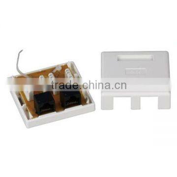 CAT6 Surface Mount Box Dual RJ45 8P8C White