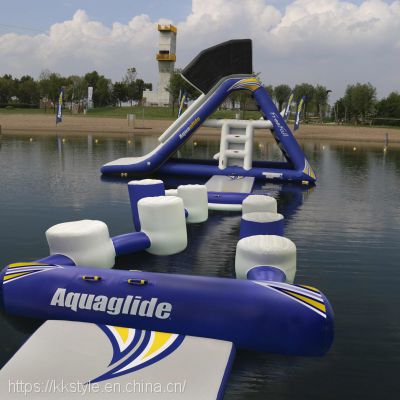 kk inflatable running bridge water sport game in lake park sea park