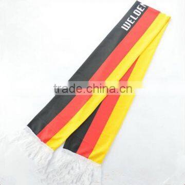 polyester satin customized digital prinitng football fan Scarf