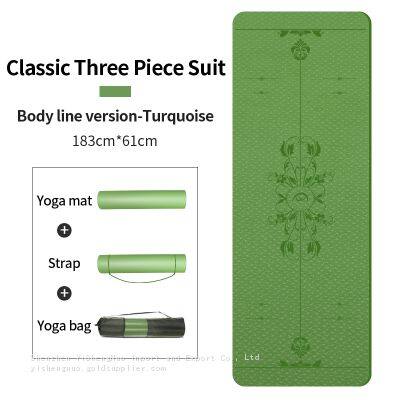 Высококачественная экологически чистая йога-матрац двойного слоя с индивидуальной печатью photo-4