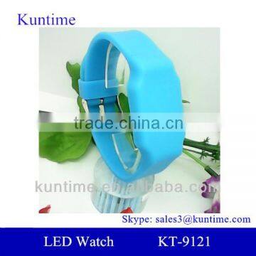 USB drive watch. colorful LED lights, can rechargeable battery, colorful silicone strap