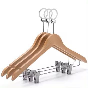 Factory Direct Sale Wooden Hangers for Closet Coat Clothing Store Wood Hangers photo-3