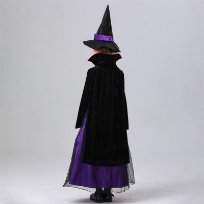 Beautiful Fancy Children Kids Witches Dress Costume For Girls Halloween