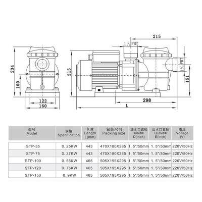 Good Performance Stp Series Liquid Circulation Filtration Electric Swimming Pool Water Pump photo-2