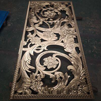 European Home Improvement Brass Carved Screen photo-3