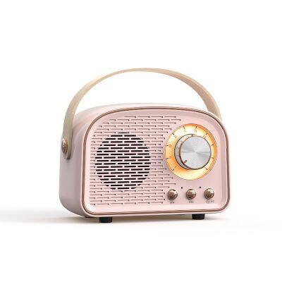 2023 New Retro Bluetooth Speakers Stereo Bass Hands Free Call Portable Promotional Gift FM Radio Speaker Bluetooth