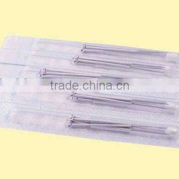 High quality OEM disposable Silver handle acupuncture needles with tube