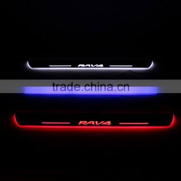 best selling LED Sill scuff plate light for Toyota RAV 4 2013~2014 Car door pedal logo light led light supplier