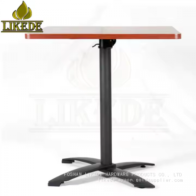 Adjustable Aluminum Folding Table Metal Coffee Dining Table for Restaurants photo-3