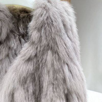 New Winter Encrypted Fox Fur Double-sided Knitted Fur Coat for Women photo-4